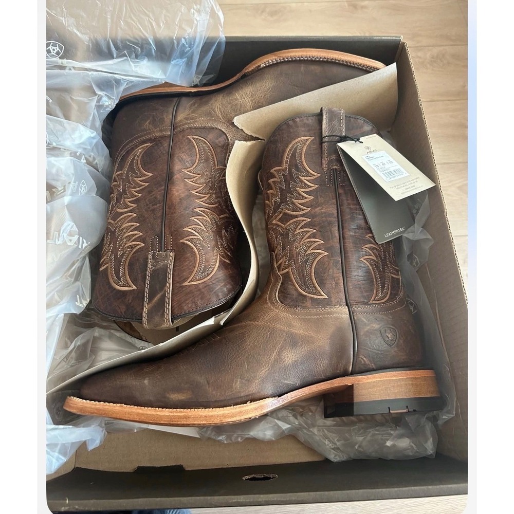 Ariat Point Ryder Mens Western Boots Dry Creek Tan Brown Size 13D REGULAR WIDTH
